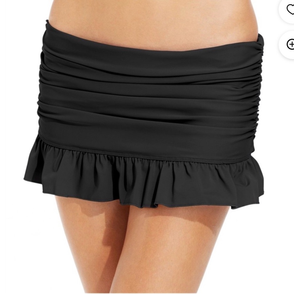 Island Escape Black Swim Skirt Bikini